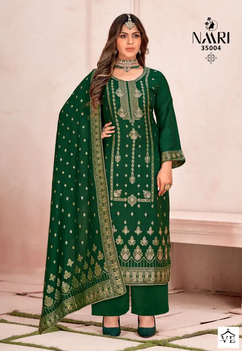 Naari Gulnayra Pure Viscose Pashmina Jacquard Wholesale Winter Wear Suits Catalog — Wholesale Salwar Suits, MPA wholesale from Surat - Gallery Image 4