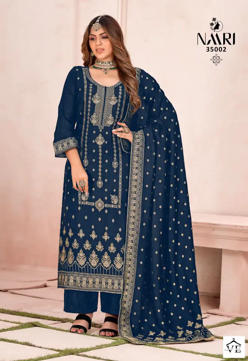Naari Gulnayra Pure Viscose Pashmina Jacquard Wholesale Winter Wear Suits Catalog — Wholesale Salwar Suits, MPA wholesale from Surat - Gallery Image 2