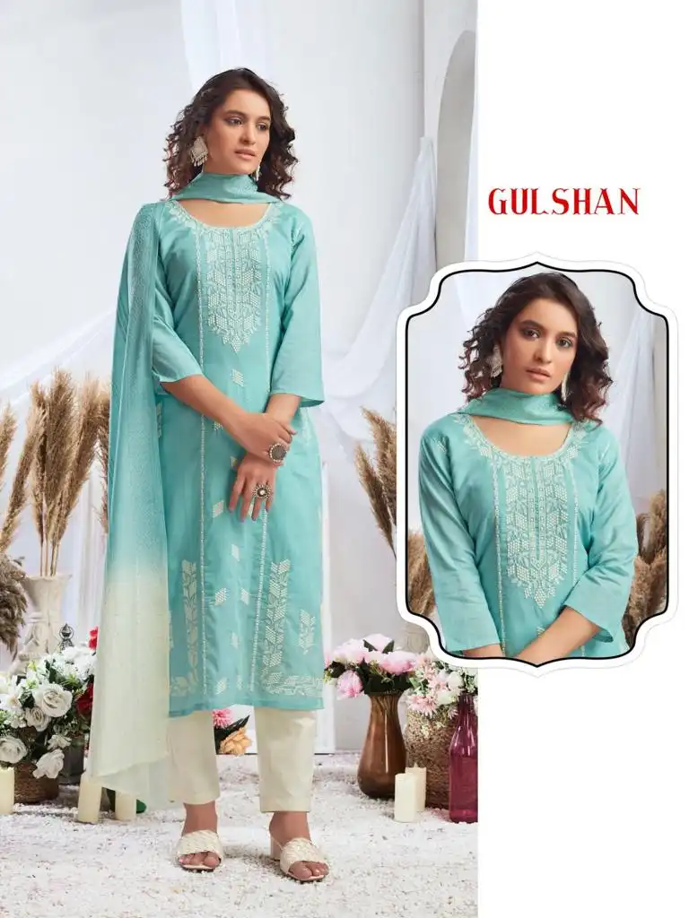 VE Gulshan Mul Mul Cotton Wholesale Readymade Size Set Suits Catalog - 4 Pcs Set — Wholesale Salwar Suits, MPA wholesale from Surat - Gallery Image 2