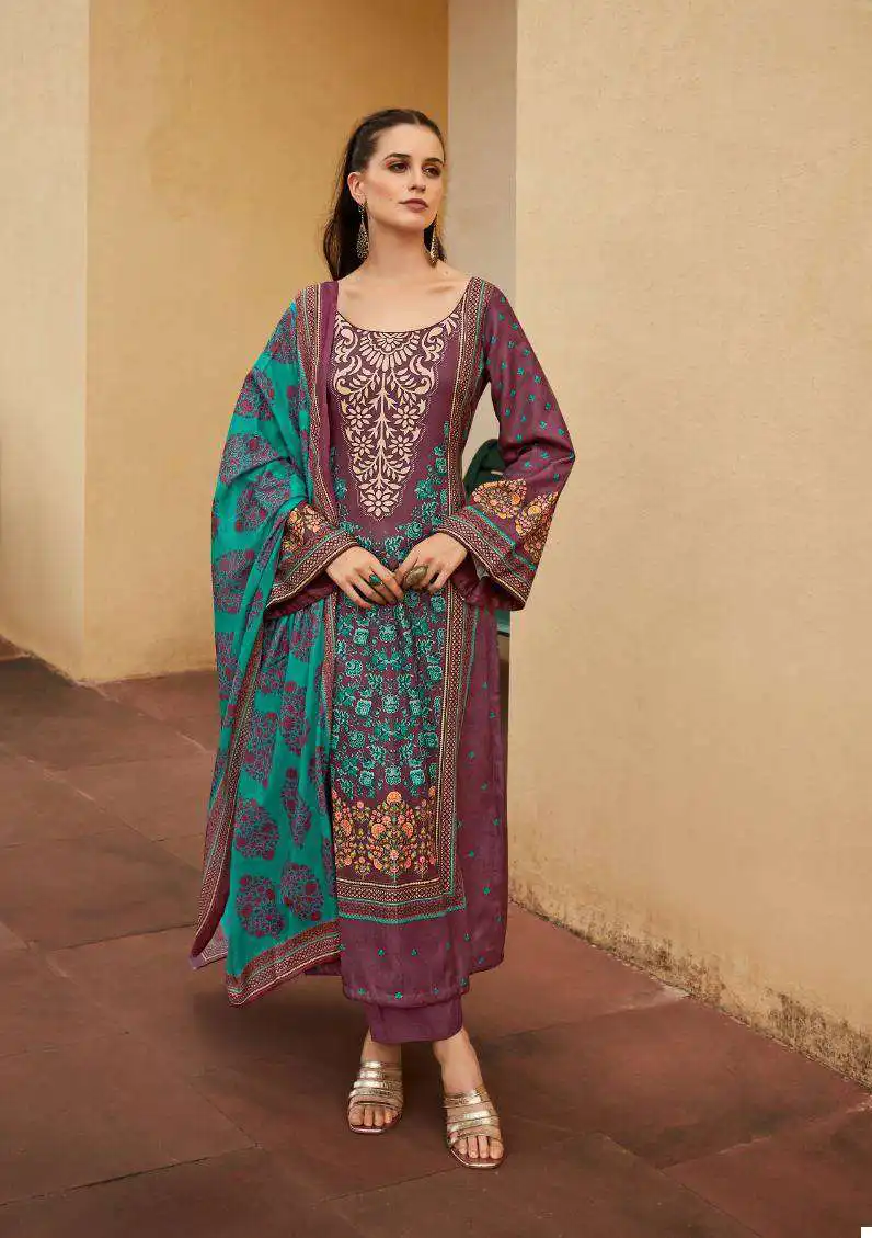 Fida Gulzaar Woolen Pashmina Wholesale Winter Wear Salwar Suit Catalog — Wholesale Salwar Suits, MPA wholesale from Surat - Gallery Image 2