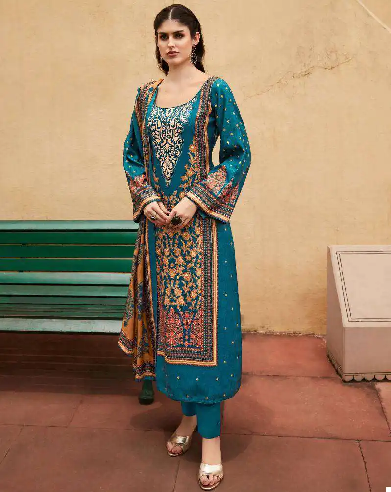 Fida Gulzaar Woolen Pashmina Wholesale Winter Wear Salwar Suit Catalog — Wholesale Salwar Suits, MPA wholesale from Surat — view 1
