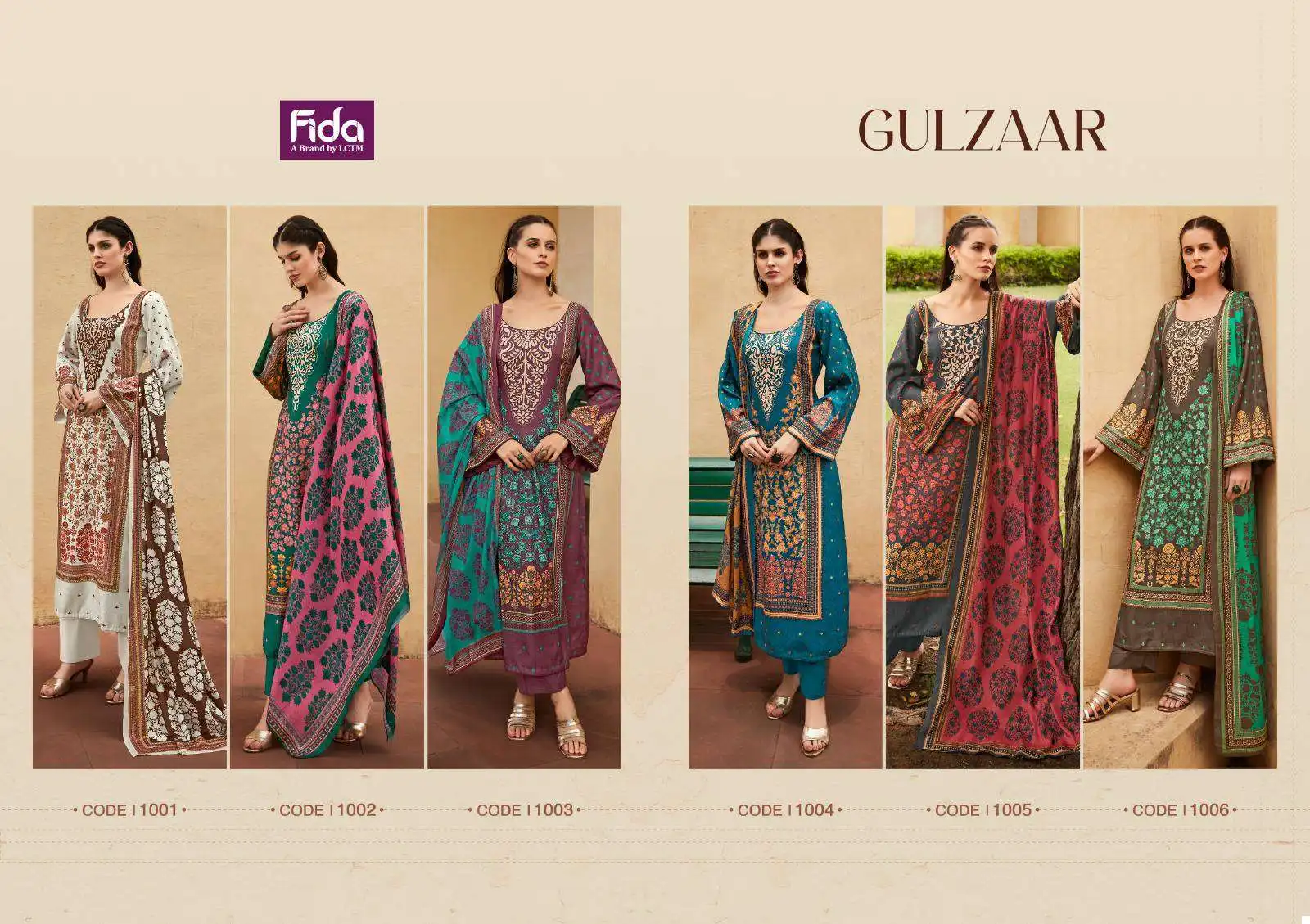 Fida Gulzaar Woolen Pashmina Wholesale Winter Wear Salwar Suit Catalog — Wholesale Salwar Suits, MPA wholesale from Surat - Gallery Image 6