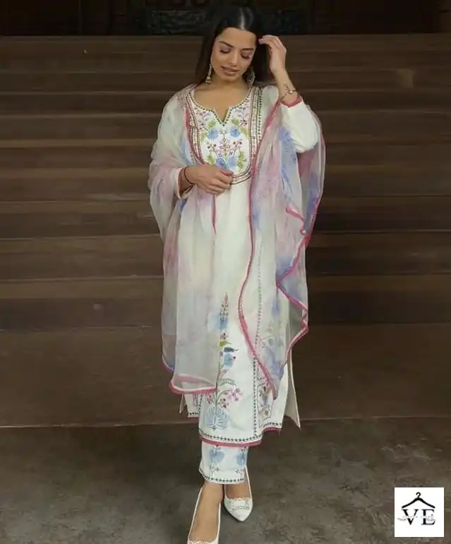 Afsana Gunjan Faux Georgette Wholesale Designer Pakistani Readymade Salwar Suit Catalog — Wholesale Salwar Suits, MPA wholesale from Surat — view 1