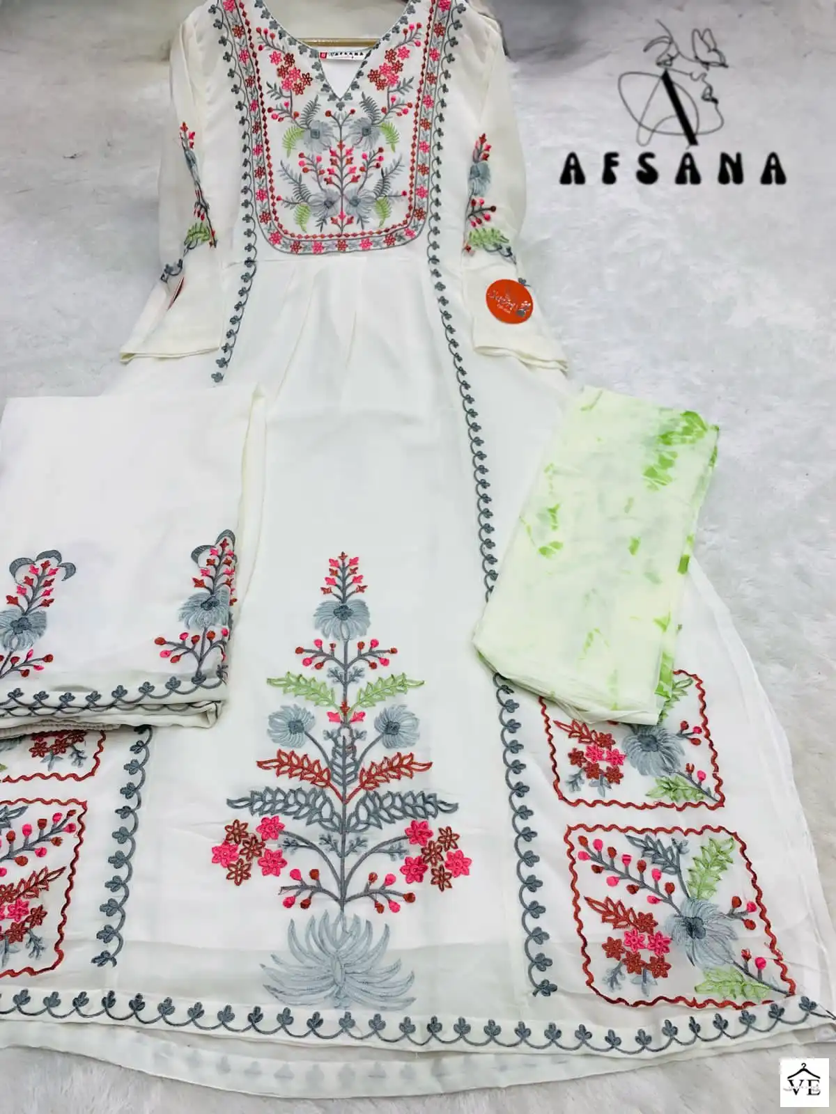 Afsana Gunjan Faux Georgette Wholesale Designer Pakistani Readymade Salwar Suit Catalog — Wholesale Salwar Suits, MPA wholesale from Surat - Gallery Image 5