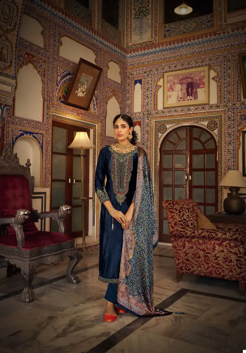 Vardan Ethnic Guzaarish Pure Viscose Plush Velvet Wholesale Designer Winter Wear Salwar Suit Catalog — Wholesale Salwar Suits, MPA wholesale from Surat - Gallery Image 2