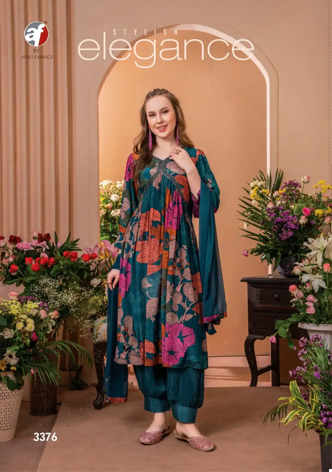 Anju Fabrics Geet Pure Natural Crepe Wholesale Readymade Suits Catalog — Wholesale Salwar Suits, MPA wholesale from Surat - Gallery Image 3
