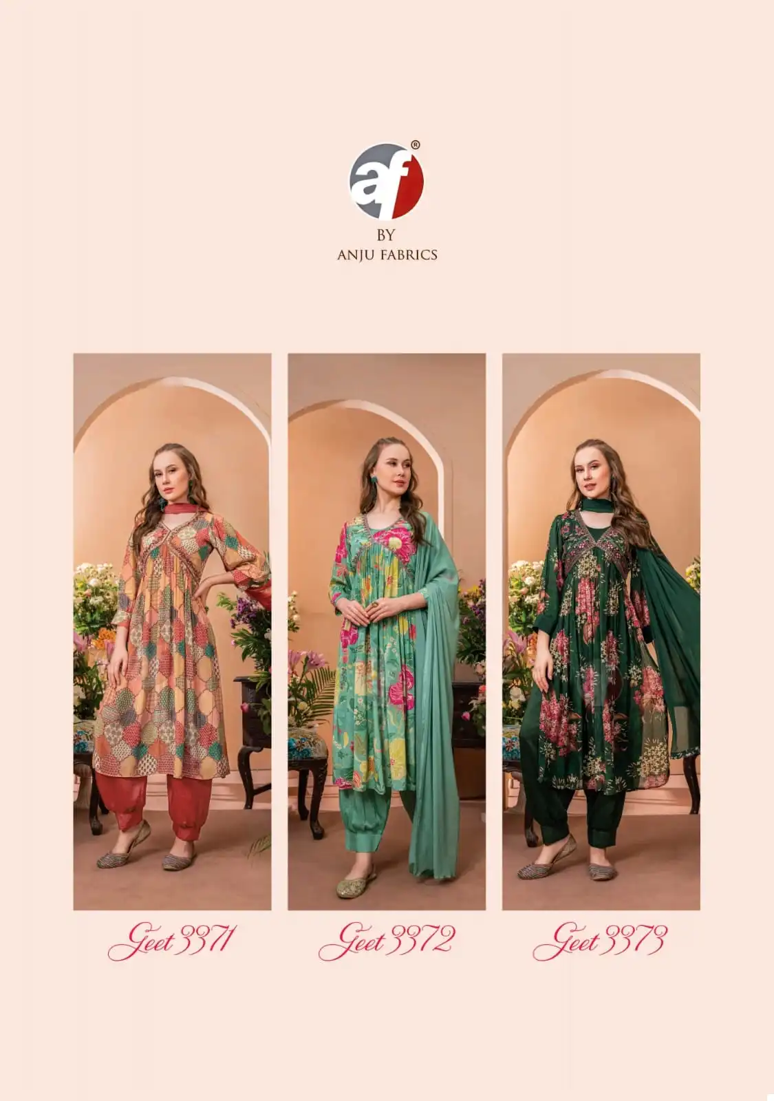 Anju Fabrics Geet Pure Natural Crepe Wholesale Readymade Suits Catalog — Wholesale Salwar Suits, MPA wholesale from Surat - Gallery Image 7
