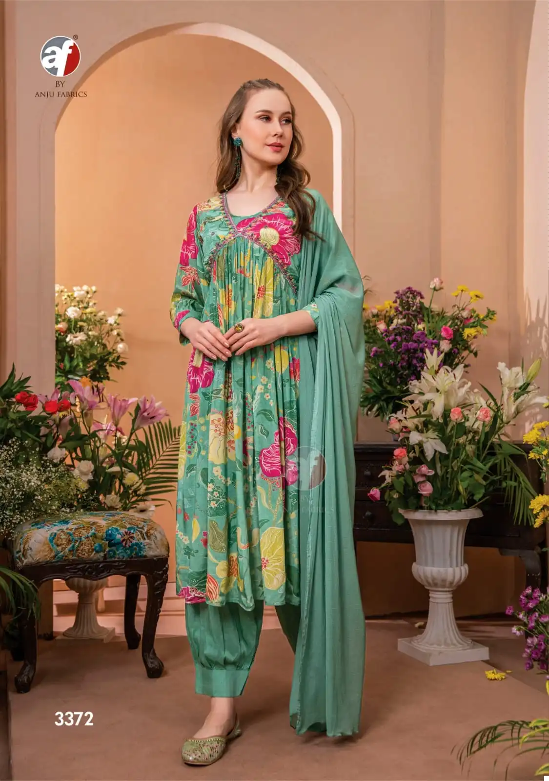 Anju Fabrics Geet Pure Natural Crepe Wholesale Readymade Suits Catalog — Wholesale Salwar Suits, MPA wholesale from Surat - Gallery Image 5