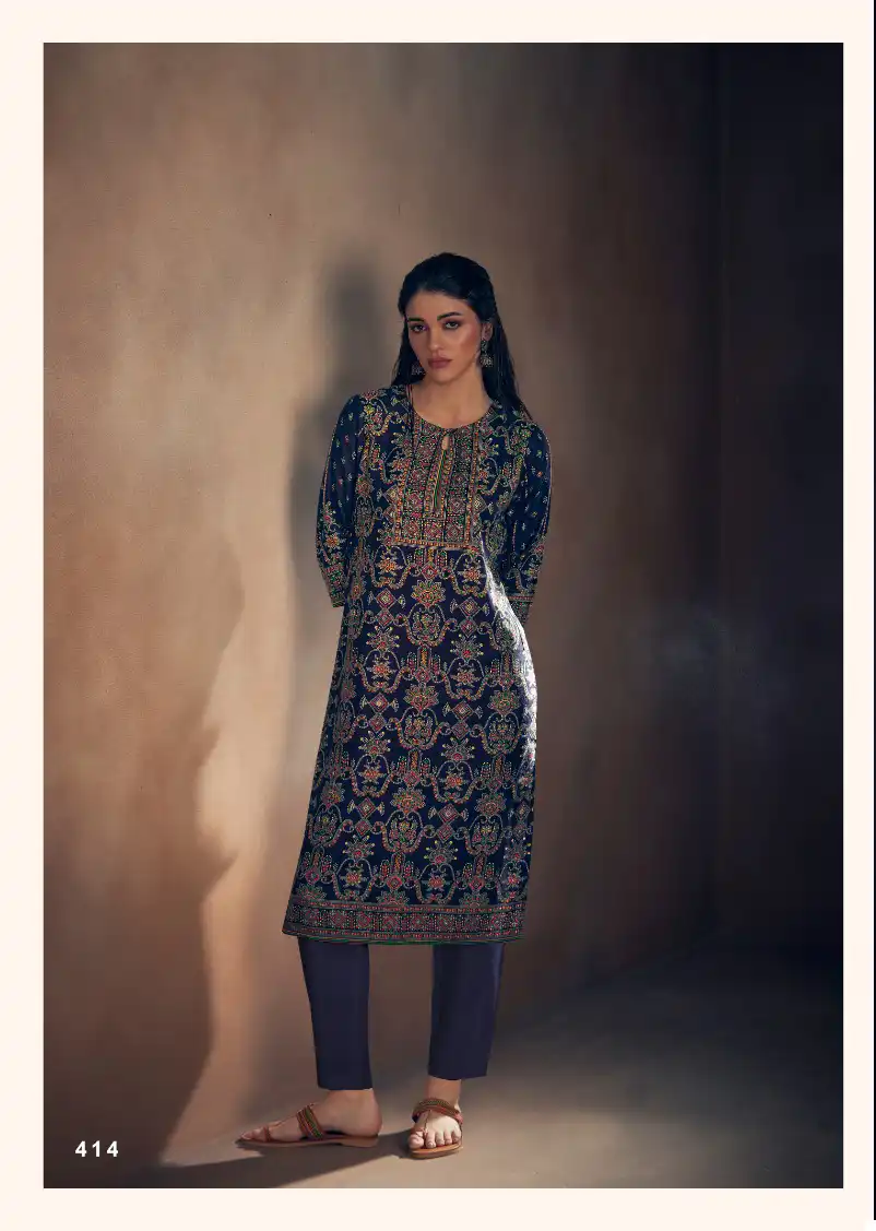 VE Ghazal Pashmina Wholesale Winter Special Kurtis Catalog — Wholesale Kurtis, MPA wholesale from Surat - Gallery Image 7