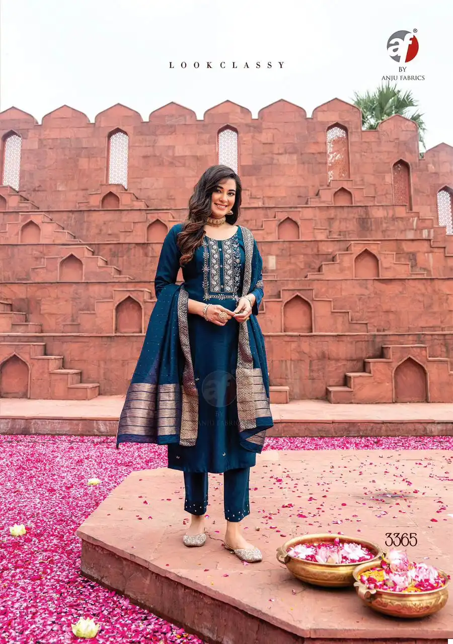 Anju Fabrics Ghunghat Vol 9 Pure Dola Silk Wholesale Readymade Suits Catalog — Wholesale Salwar Suits, MPA wholesale from Surat - Gallery Image 5