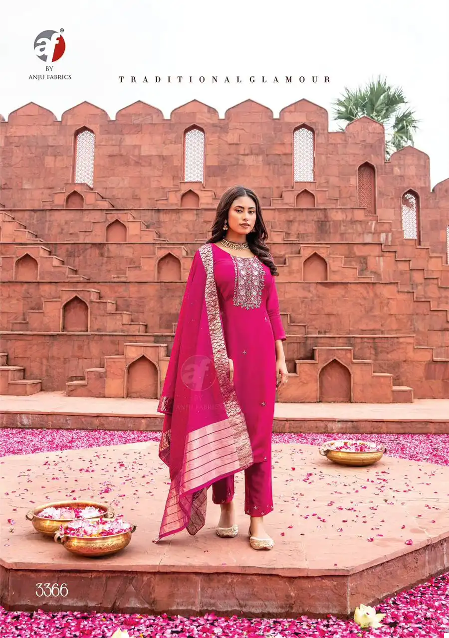 Anju Fabrics Ghunghat Vol 9 Pure Dola Silk Wholesale Readymade Suits Catalog — Wholesale Salwar Suits, MPA wholesale from Surat - Gallery Image 2