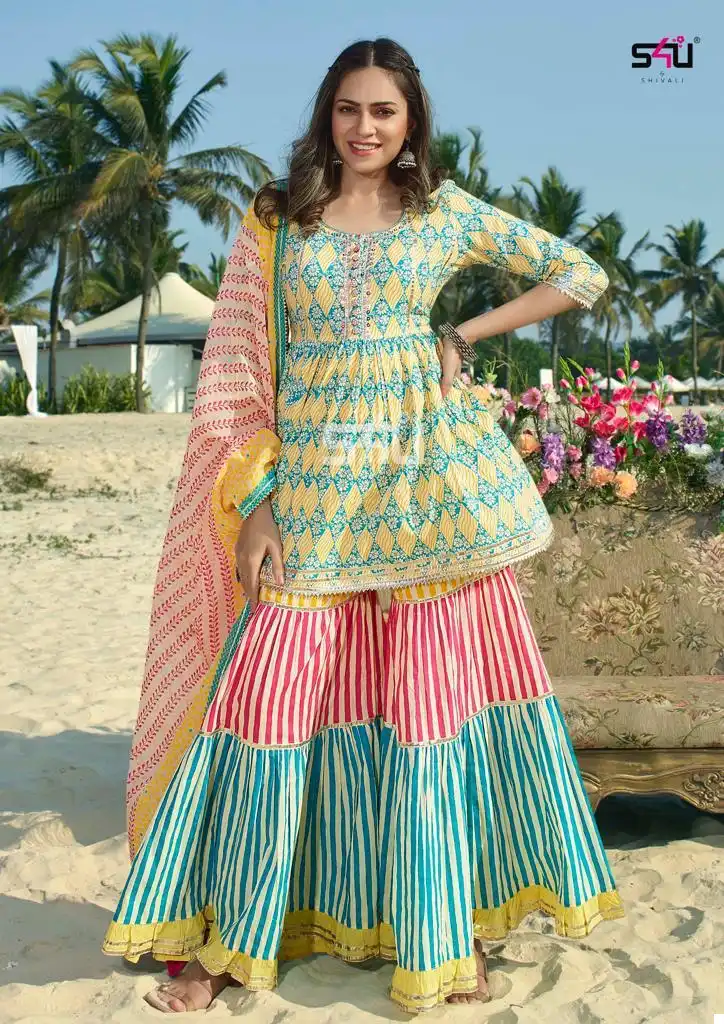 S4U Gulabo Vol 4 Cotton /Rayon Wholesale Readymade Suit Catalog — Wholesale Salwar Suits, MPA wholesale from Surat - Gallery Image 5