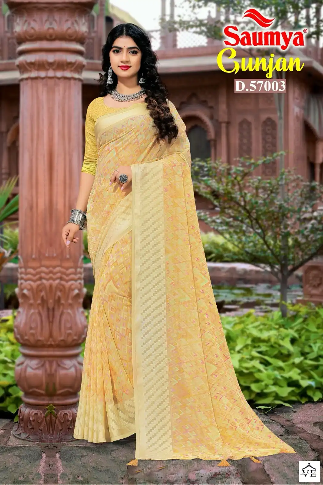 Saumya Gunjan 1 Georgette Wholesale Fancy Sarees Catalog — Wholesale Sarees, MPA wholesale from Surat - Gallery Image 5