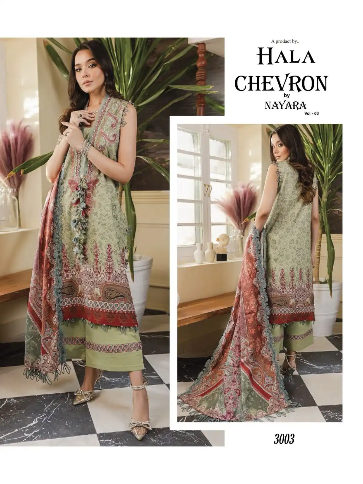 Hala Chevron By Nayra Vol 3 Cotton Wholesale Pakistani Salwar Suit Catalog — Wholesale Salwar Suits, MPA wholesale from Surat - Gallery Image 6