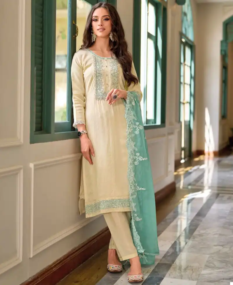 Zaveri Hasrat Soft Organza Wholesale Designer Readymade Salwar Suit Catalog — Wholesale Salwar Suits, MPA wholesale from Surat — view 1