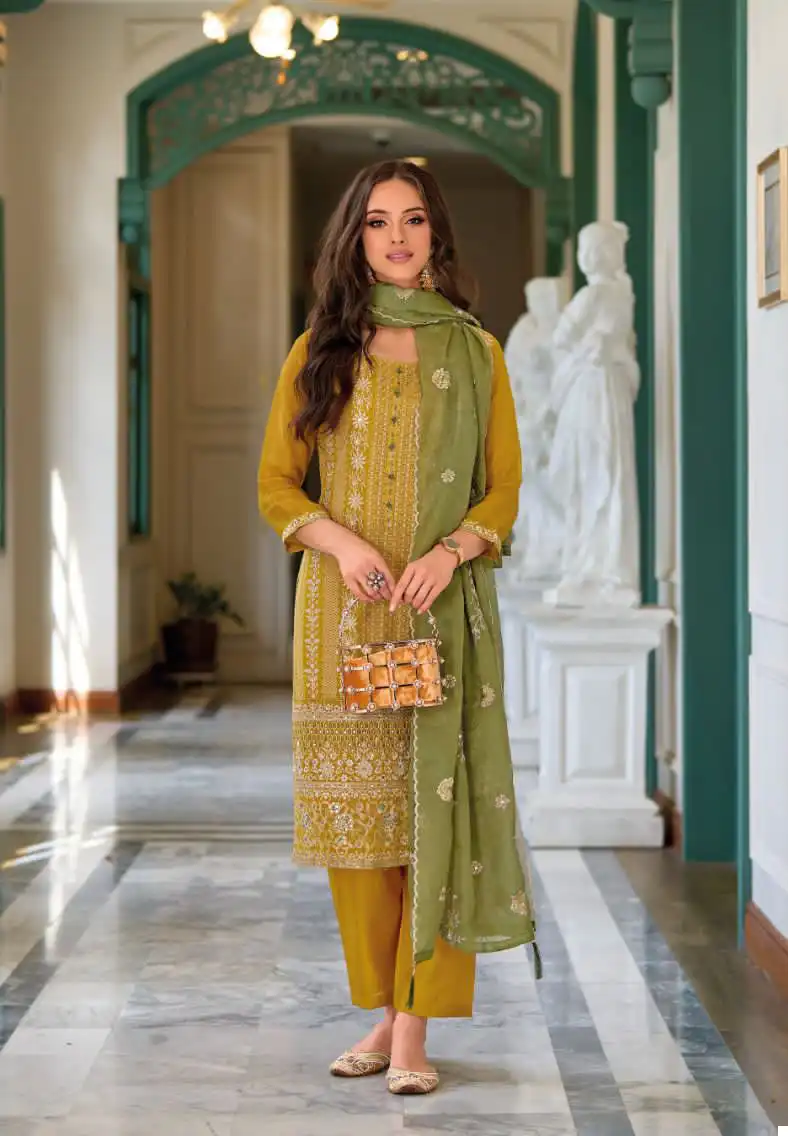 Zaveri Hasrat Soft Organza Wholesale Designer Readymade Salwar Suit Catalog — Wholesale Salwar Suits, MPA wholesale from Surat - Gallery Image 3