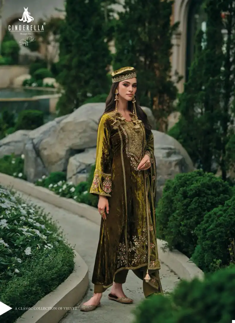 Cindrella Hasrat Viscose Velvet Wholesale Winter Wear Salwar Suit Catalog - 8 Pcs Set — Wholesale Salwar Suits, MPA wholesale from Surat - Gallery Image 5