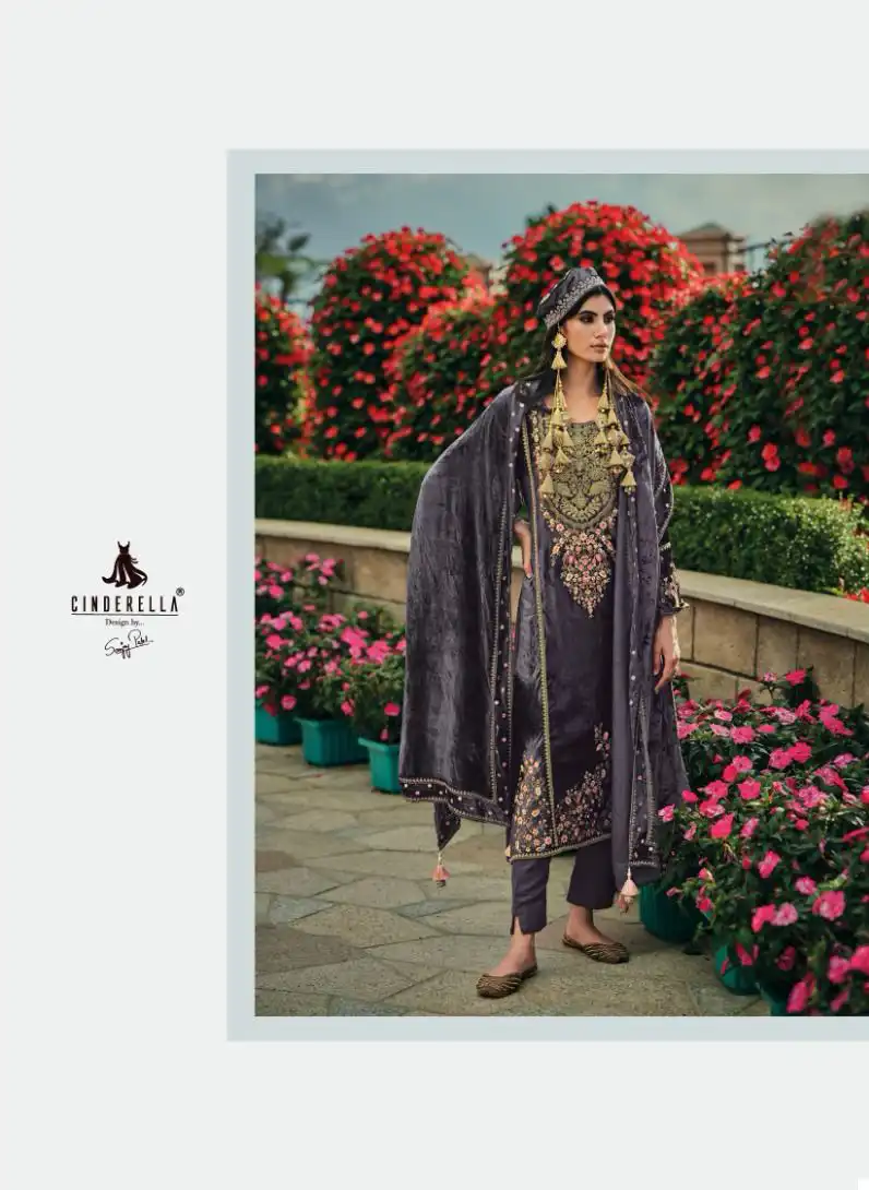 Cindrella Hasrat Viscose Velvet Wholesale Winter Wear Salwar Suit Catalog - 8 Pcs Set — Wholesale Salwar Suits, MPA wholesale from Surat - Gallery Image 8