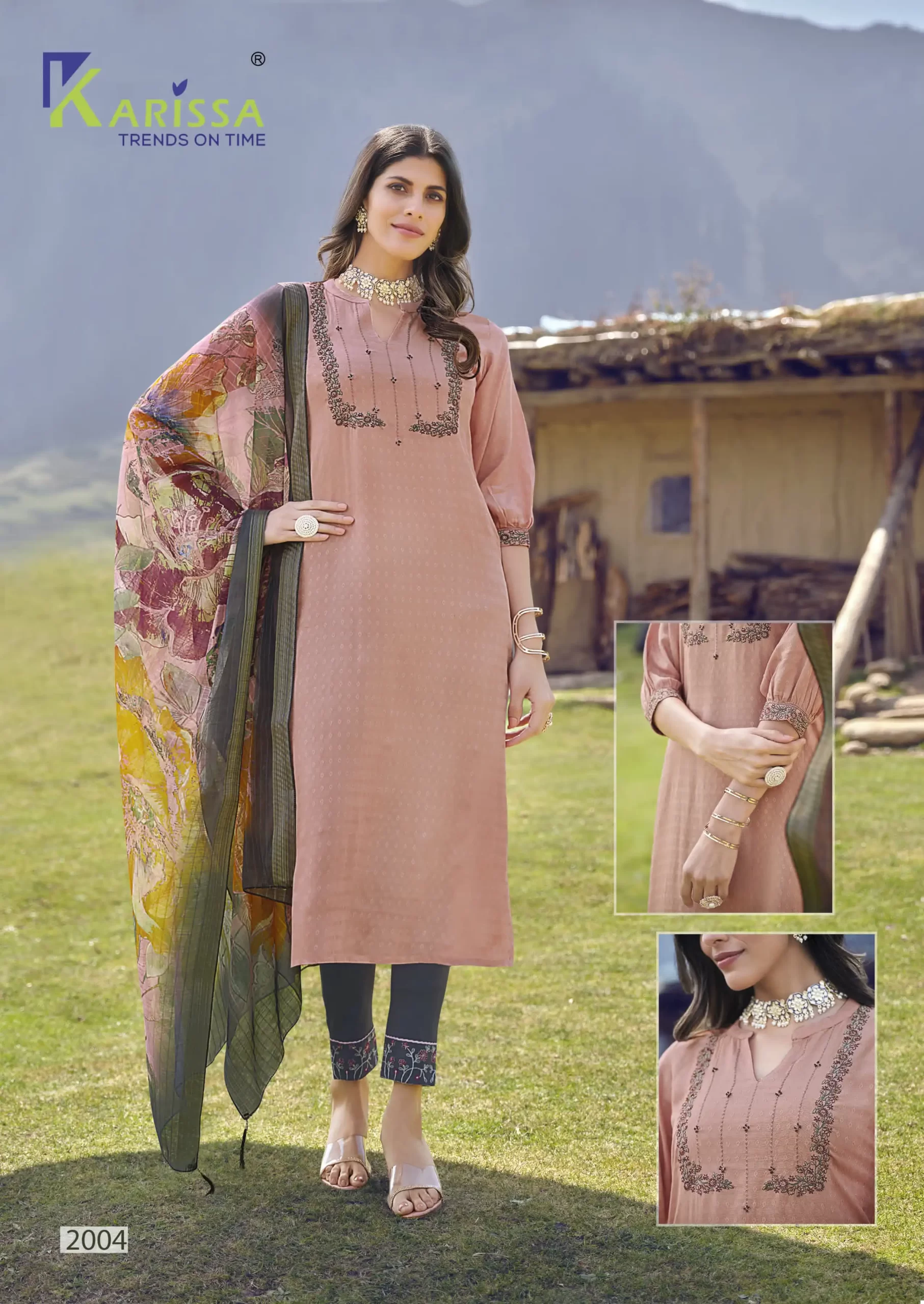 Karissa Hazel Pure Fancy Viscose Wholesale Readymade Salwar Suit Catalog — Wholesale Salwar Suits, Karissa wholesale from Surat - Gallery Image 3