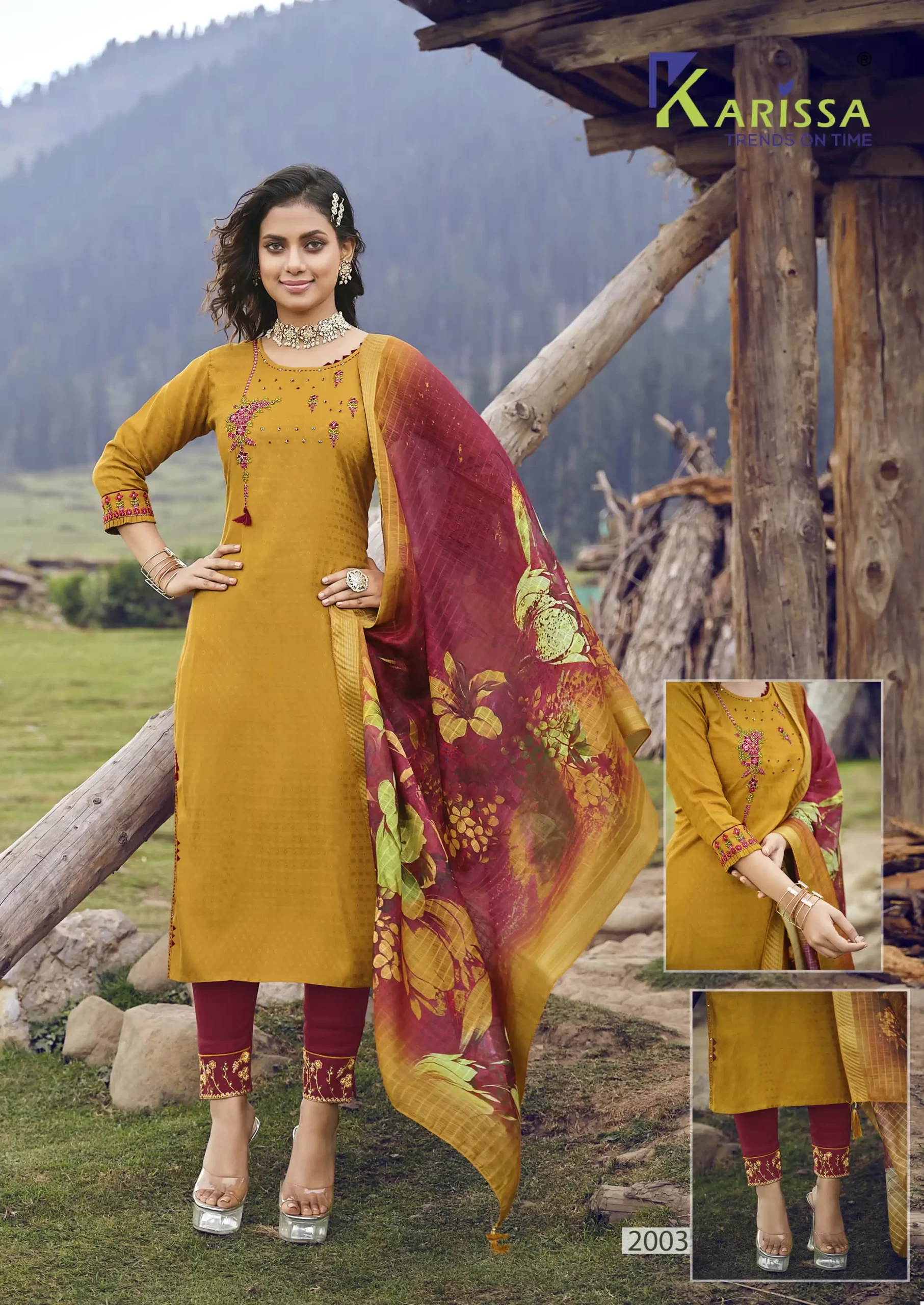 Karissa Hazel Pure Fancy Viscose Wholesale Readymade Salwar Suit Catalog — Wholesale Salwar Suits, Karissa wholesale from Surat - Gallery Image 4