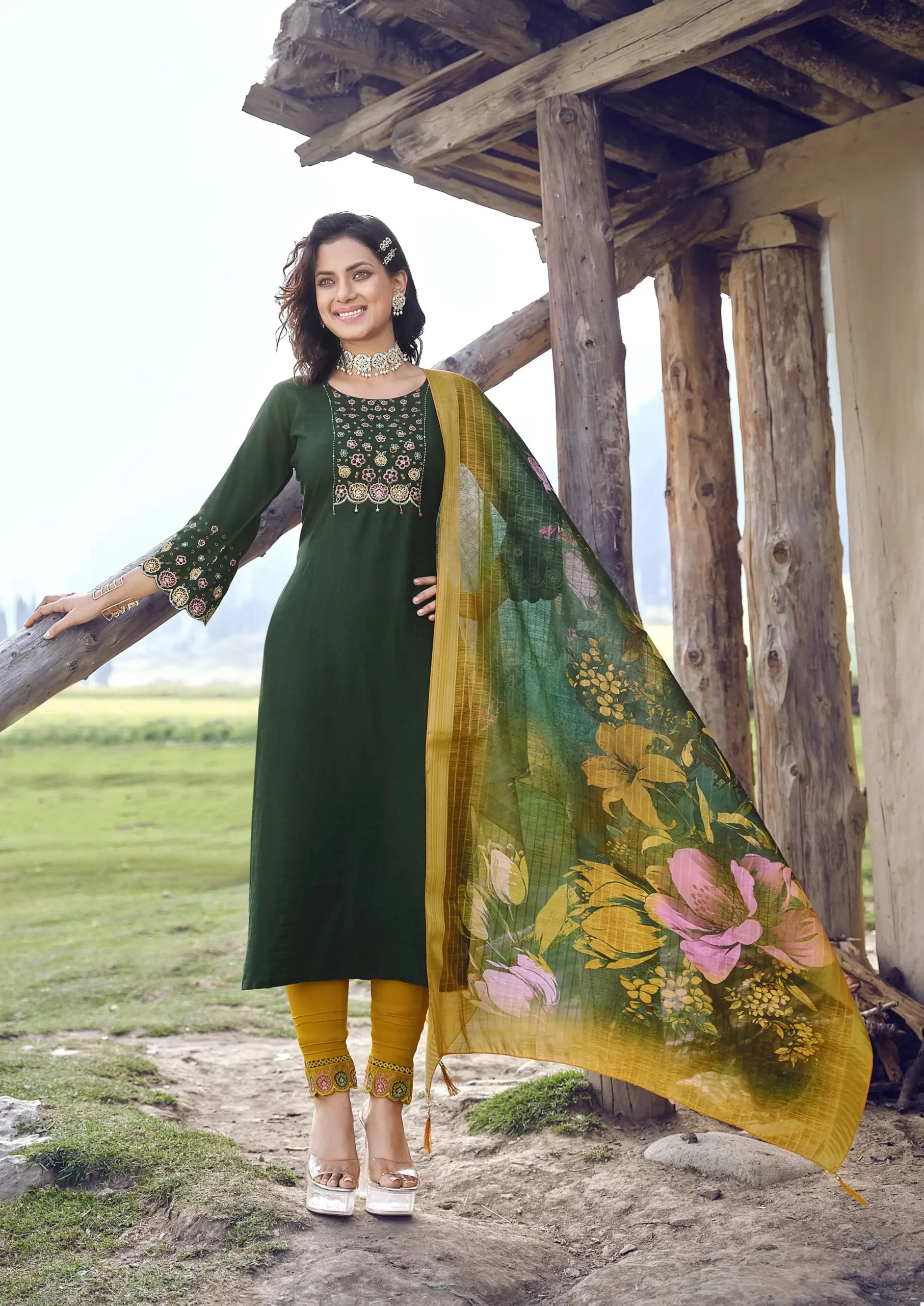 Karissa Hazel Pure Fancy Viscose Wholesale Readymade Salwar Suit Catalog — Wholesale Salwar Suits, Karissa wholesale from Surat - Gallery Image 6