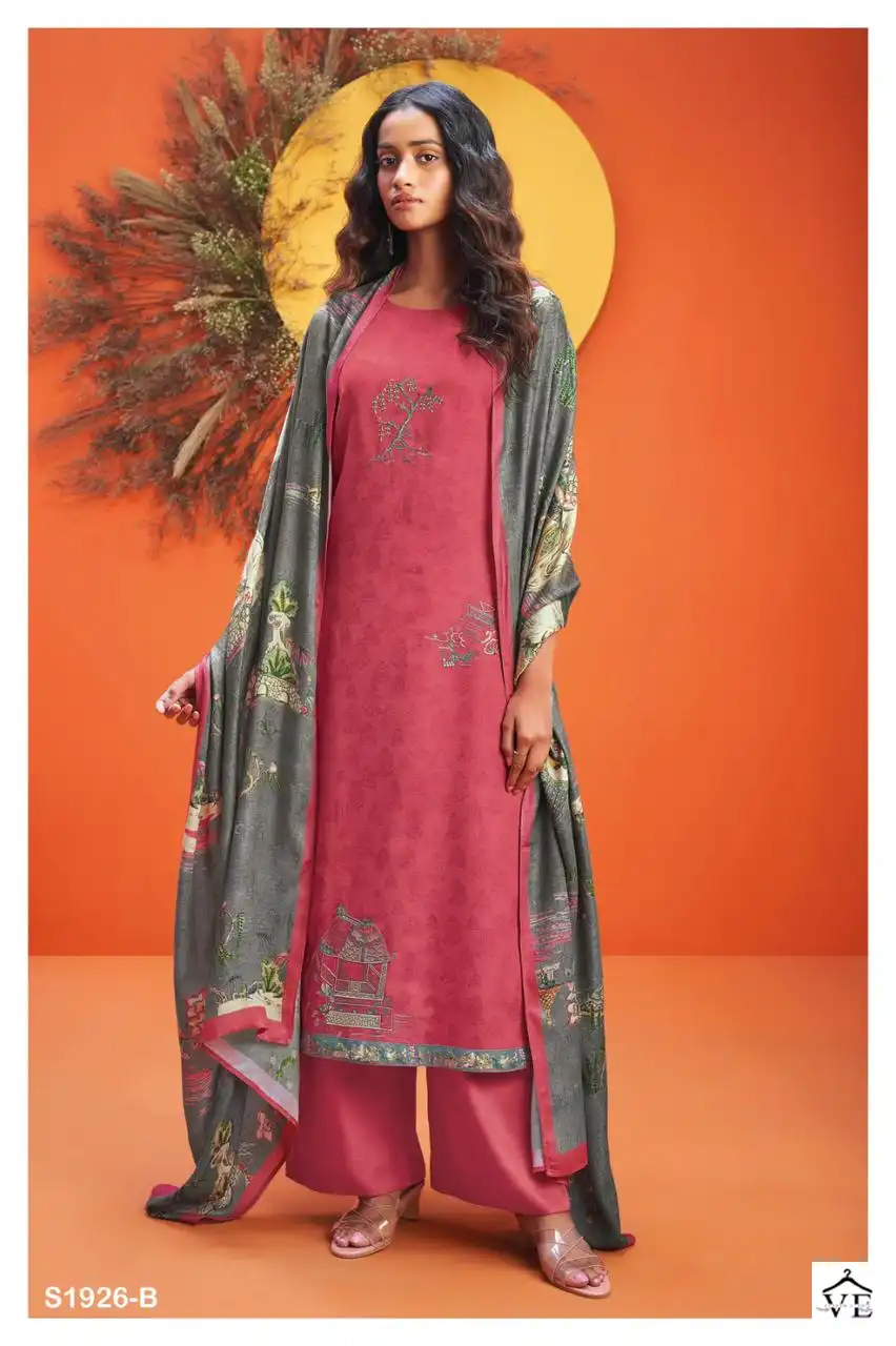 Ganga Honey 1926 Premium Pure Pashmina Wholesale Designer Winter Wear Salwar Suit Catalog — Wholesale Salwar Suits, Ganga wholesale from Surat - Gallery Image 3