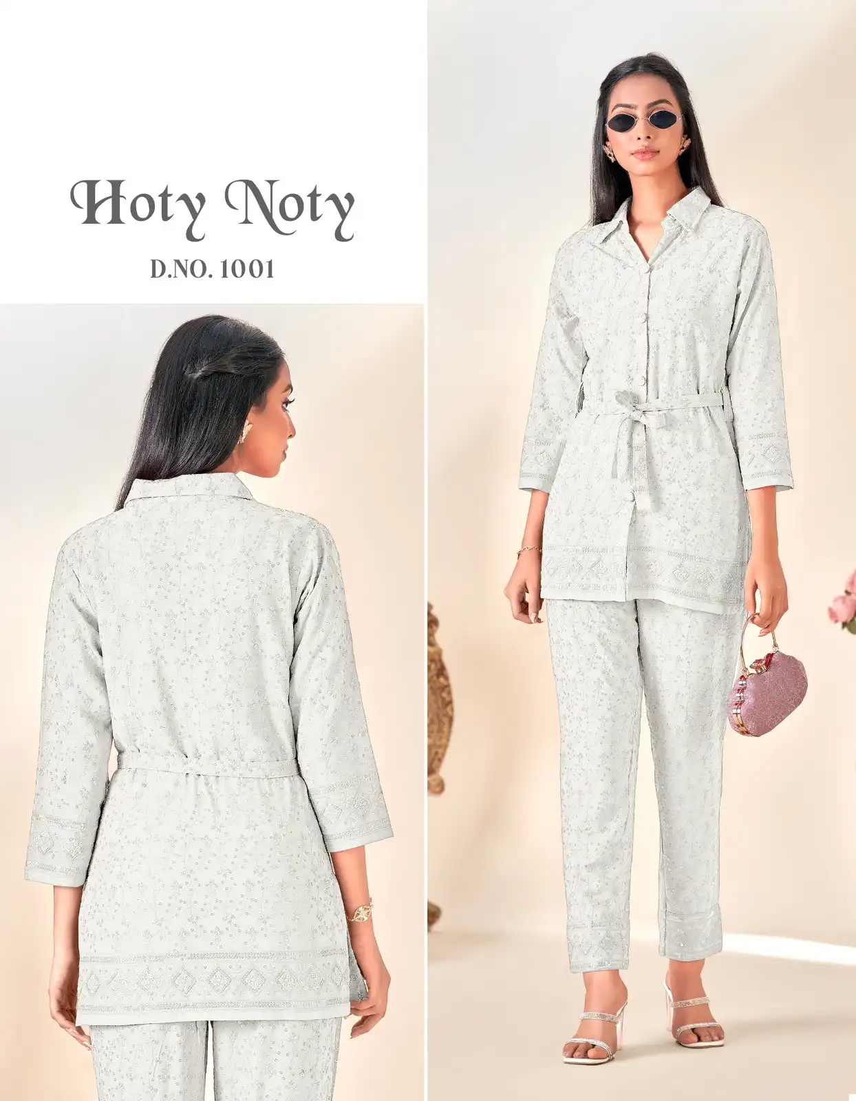 Tunic House Hoty Noty Rayon Wholesale Designer Stylish Cool Cord Sets Catalog — Wholesale Kurtis, MPA wholesale from Surat — view 2