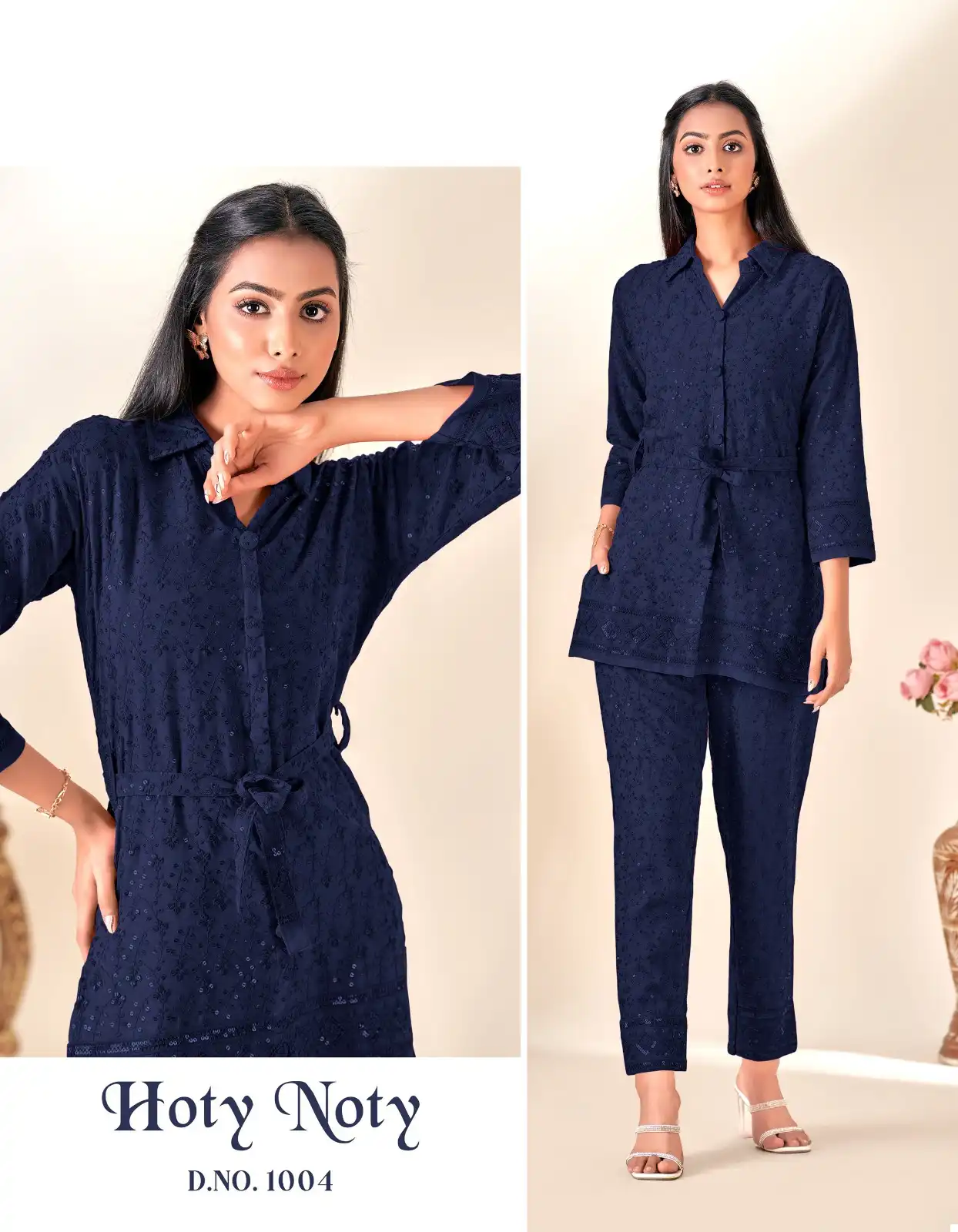 Tunic House Hoty Noty Rayon Wholesale Designer Stylish Cool Cord Sets Catalog — Wholesale Kurtis, MPA wholesale from Surat — view 9
