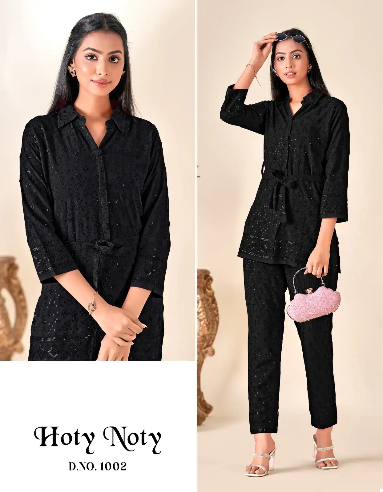 Tunic House Hoty Noty Rayon Wholesale Designer Stylish Cool Cord Sets Catalog — Wholesale Kurtis, MPA wholesale from Surat — view 4