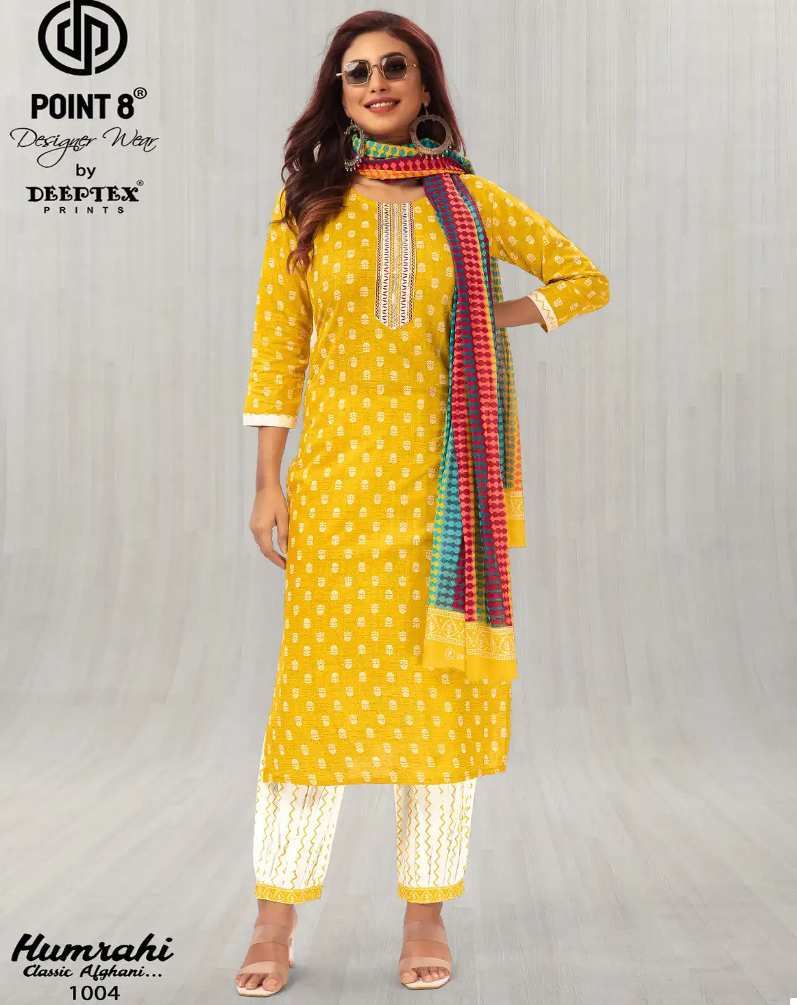 Deeptex Prints Humrahi Cotton Wholesale Readymade Salwar Suit Catalog - 8 Pcs Set — Wholesale Salwar Suits, Deeptex wholesale from Surat — view 1