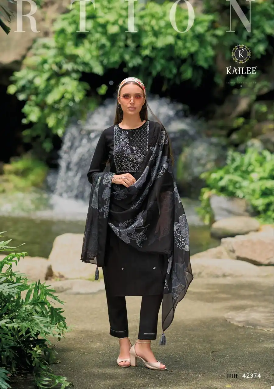 Kailee Fashion Humsafar Pure Viscose Silk Wholesale Readymade Suits Catalog — Wholesale Salwar Suits, Kailee Fashion wholesale from Surat - Gallery Image 4