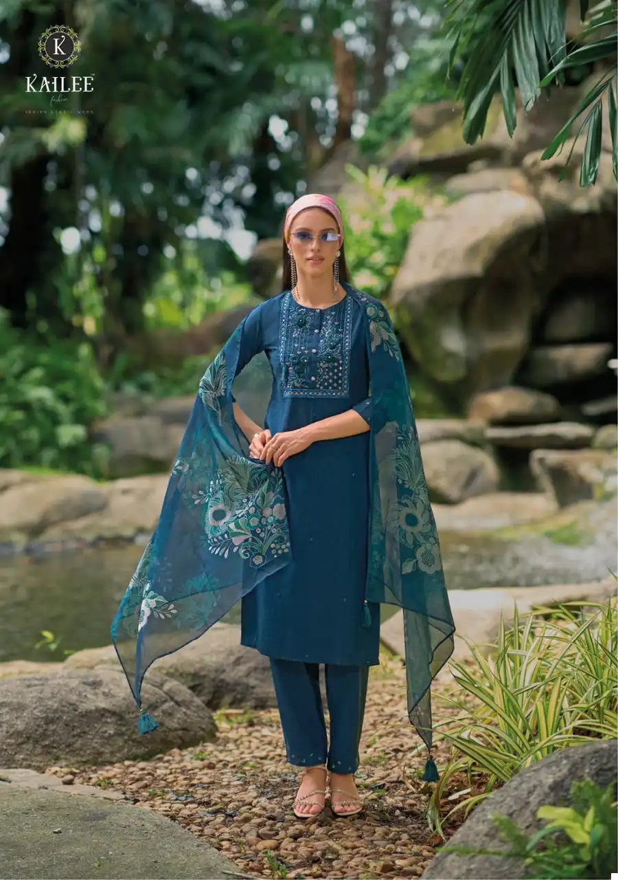 Kailee Fashion Humsafar Pure Viscose Silk Wholesale Readymade Suits Catalog — Wholesale Salwar Suits, Kailee Fashion wholesale from Surat - Gallery Image 5