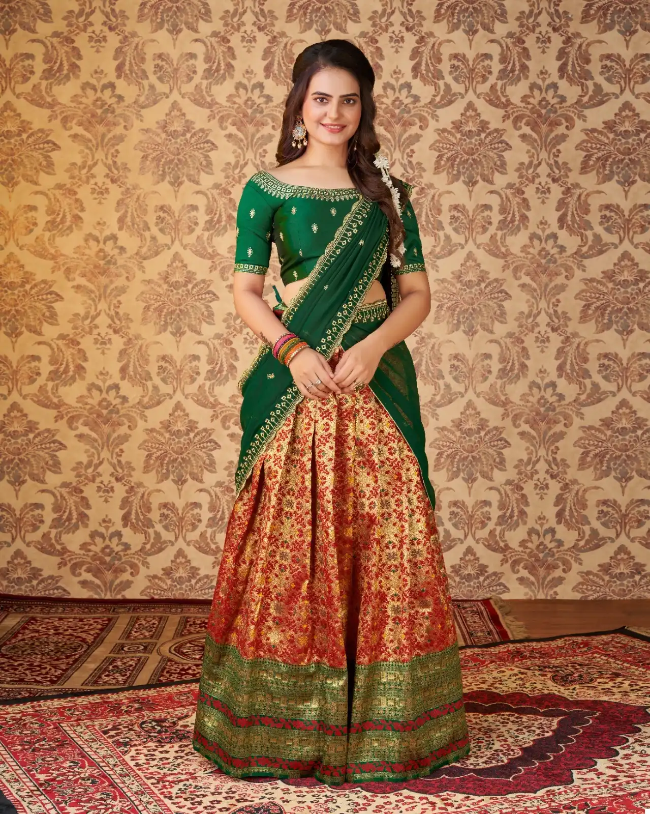 VE Riddhi Vol 1 Heavy Kanjivaram Silk Wholesale Kanjivaram Lehenga Choli Catalog — Wholesale Lehenga, MPA wholesale from Surat - Gallery Image 9