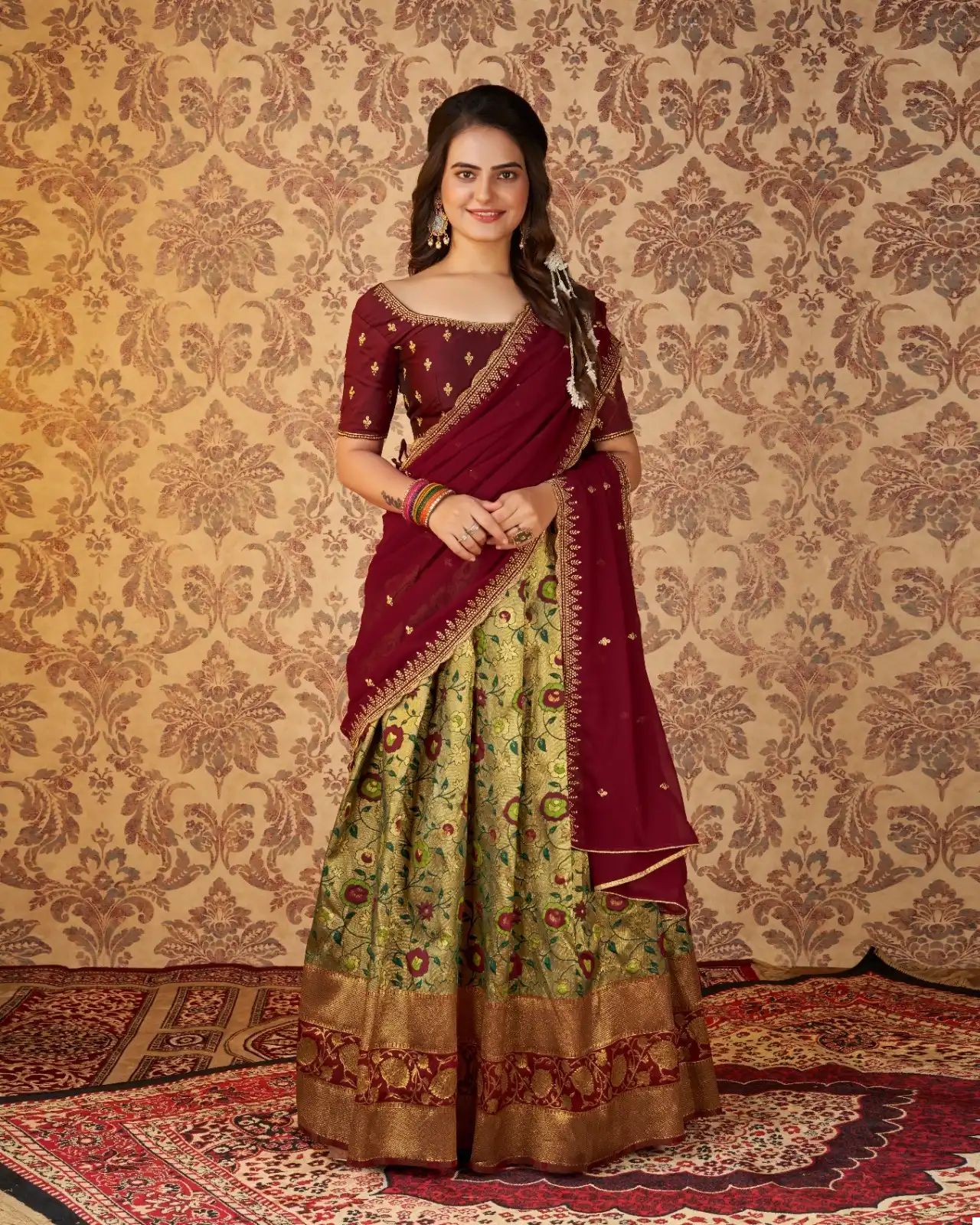 VE Riddhi Vol 1 Heavy Kanjivaram Silk Wholesale Kanjivaram Lehenga Choli Catalog — Wholesale Lehenga, MPA wholesale from Surat - Gallery Image 8