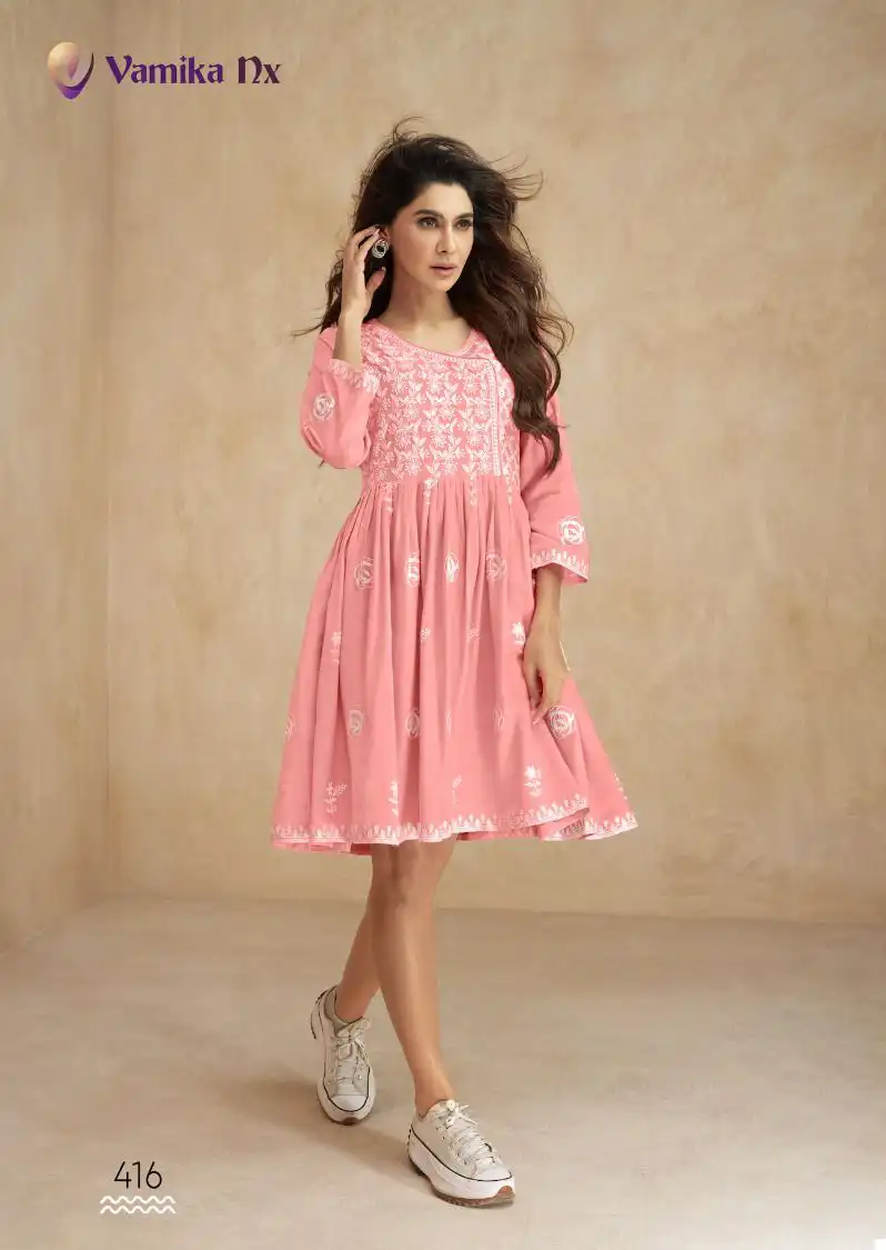 Vamika Nx Ibadat Rayon Wholesale Designer Tunics Catalog — Wholesale Kurtis, MPA wholesale from Surat — view 6