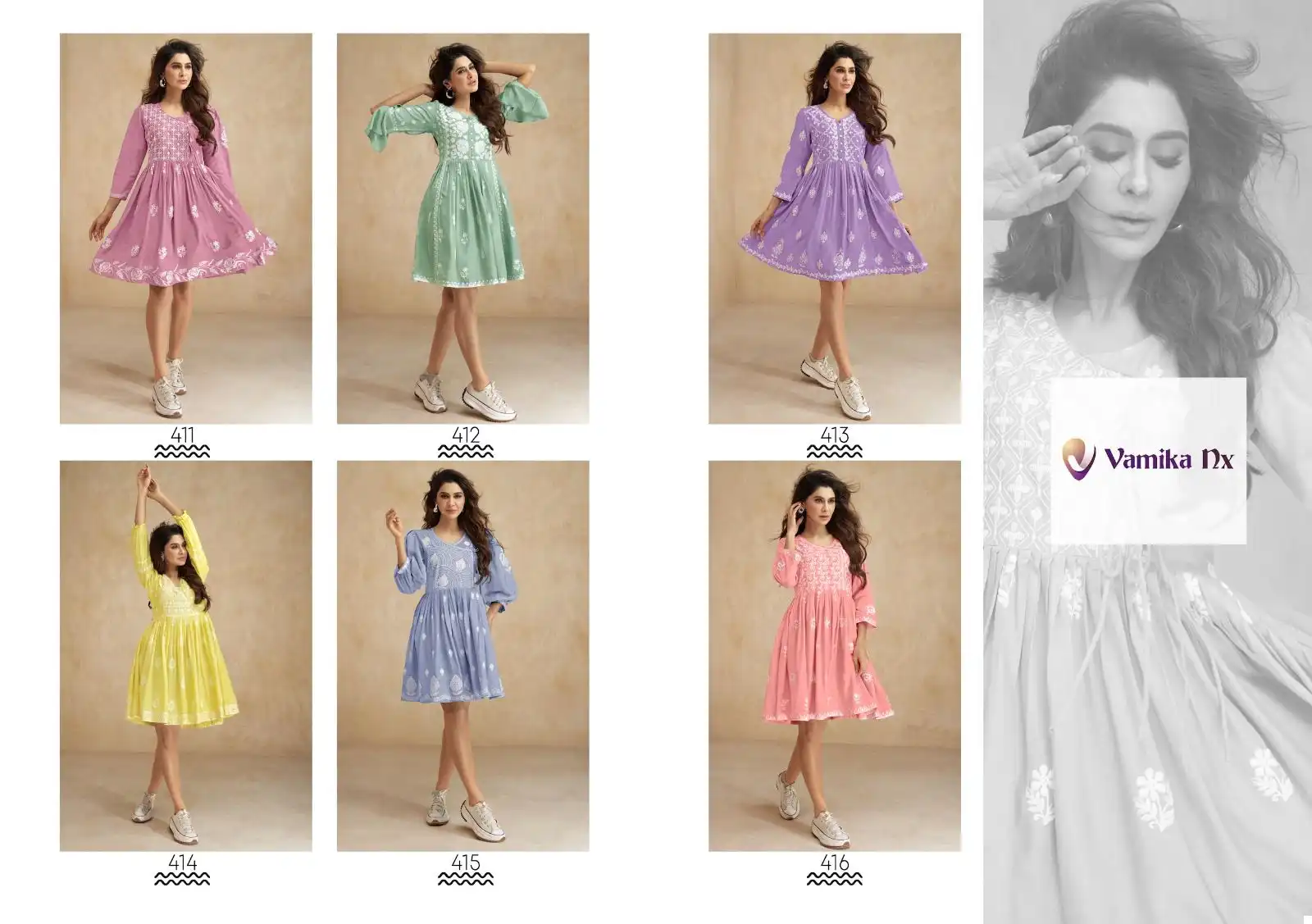 Vamika Nx Ibadat Rayon Wholesale Designer Tunics Catalog — Wholesale Kurtis, MPA wholesale from Surat — view 7