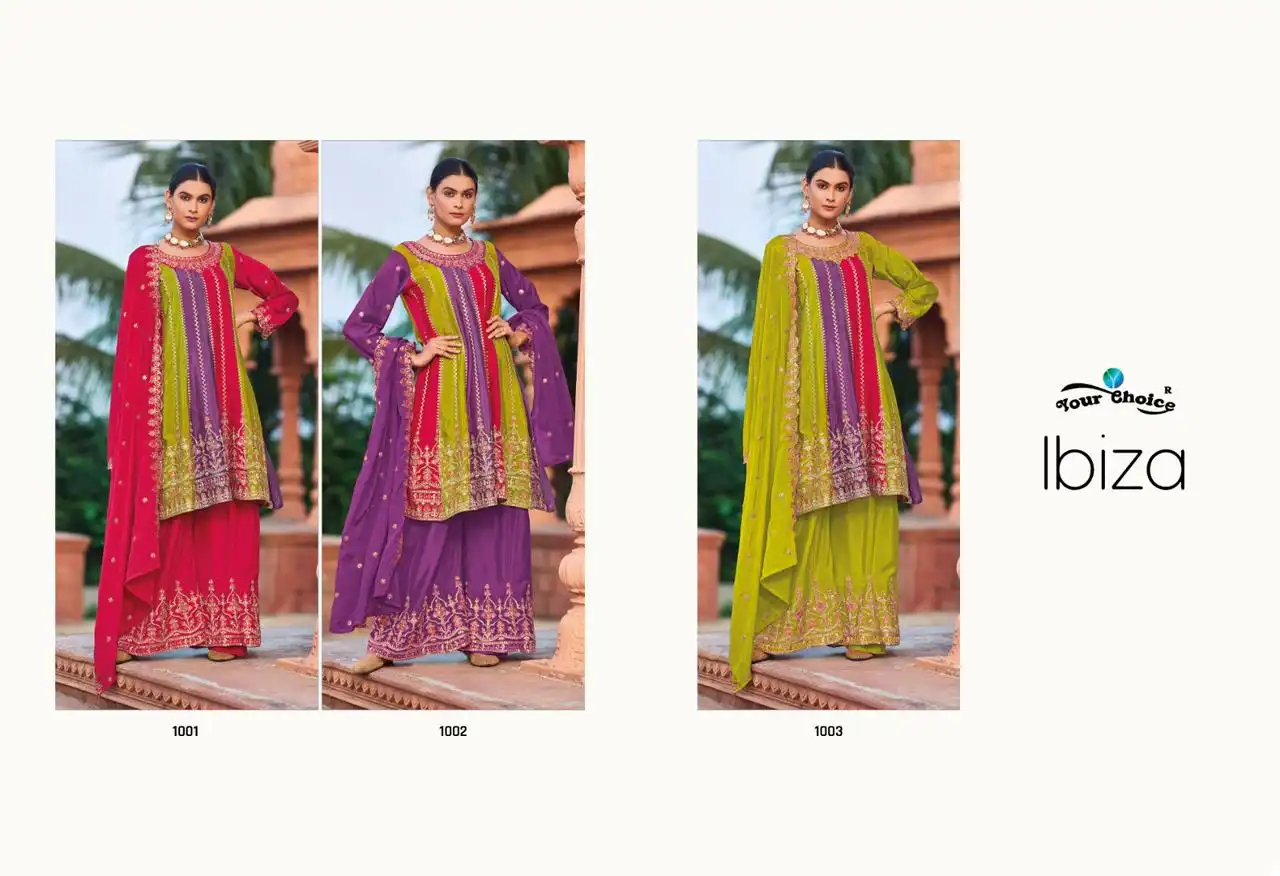 Your Choice Ibiza Heavy Chinon Wholesale Salwar Suit Catalog — Wholesale Salwar Suits, MPA wholesale from Surat — view 4