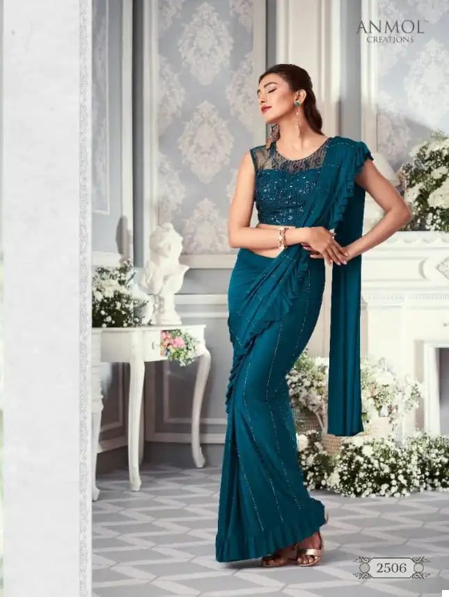 Anmol Innara Vol-04 Lycra Wholesale Readymade Saree Catalog - Image 9