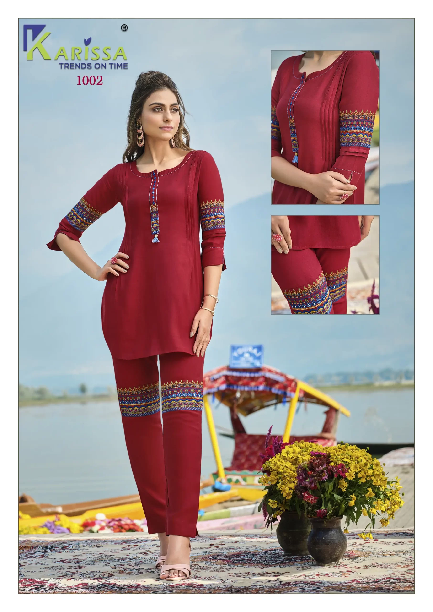 Karissa Isabella Premium Pure Liva Viscose Silk Wholesale Co-Ord Set Catalog — Wholesale Kurtis, Karissa wholesale from Surat - Gallery Image 2