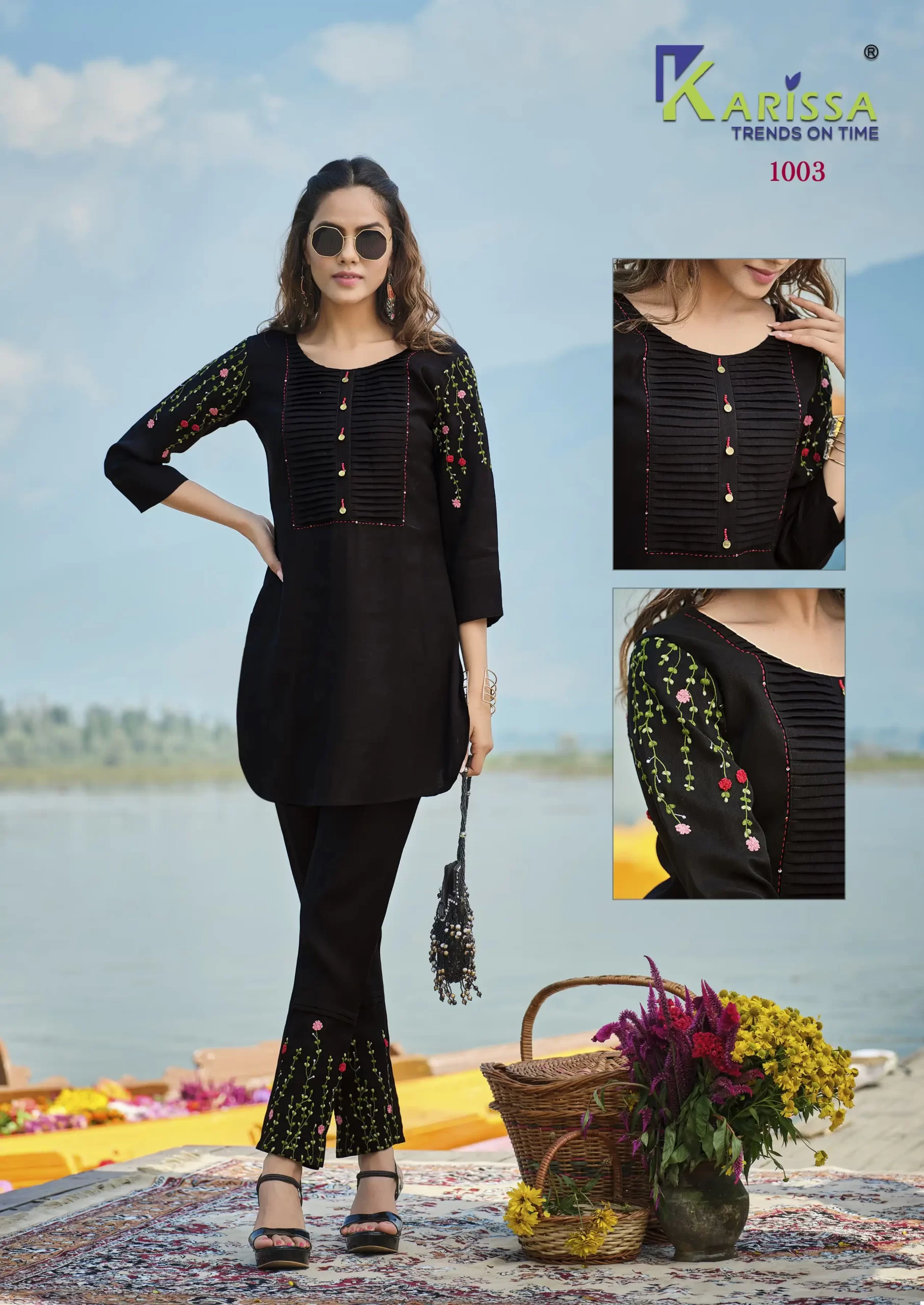 Karissa Isabella Premium Pure Liva Viscose Silk Wholesale Co-Ord Set Catalog — Wholesale Kurtis, Karissa wholesale from Surat - Gallery Image 3