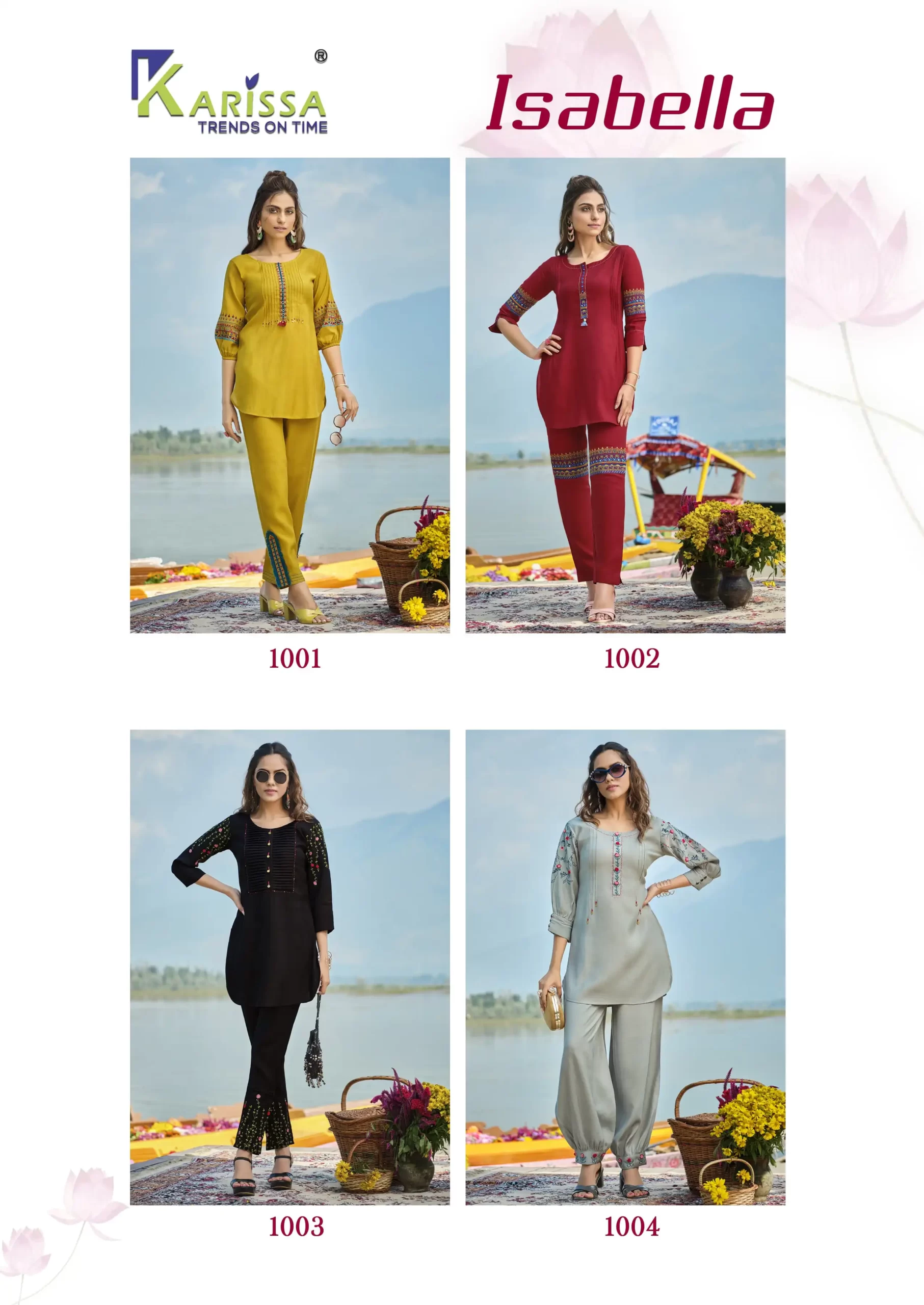 Karissa Isabella Premium Pure Liva Viscose Silk Wholesale Co-Ord Set Catalog — Wholesale Kurtis, Karissa wholesale from Surat — view 5