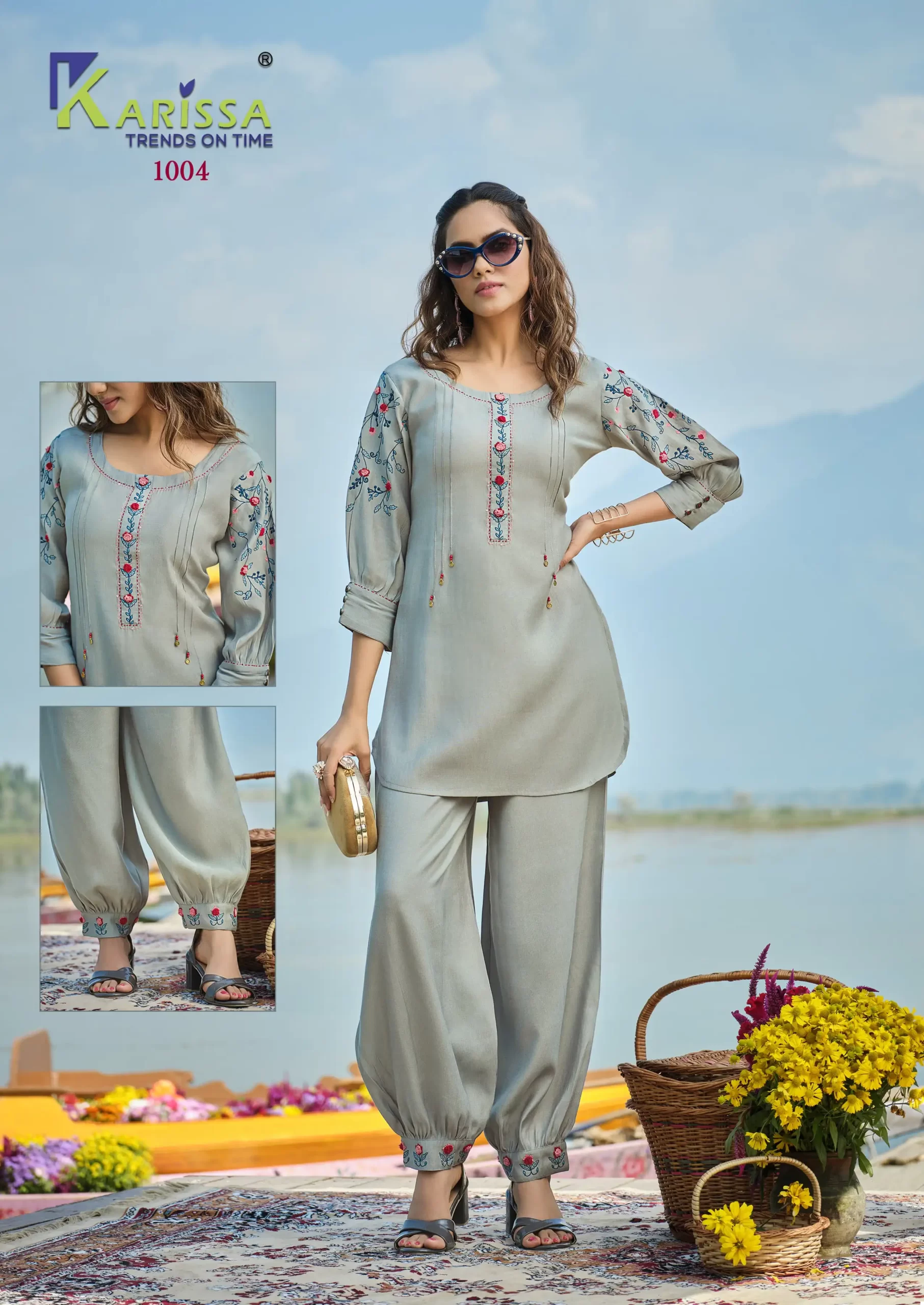 Karissa Isabella Premium Pure Liva Viscose Silk Wholesale Co-Ord Set Catalog — Wholesale Kurtis, Karissa wholesale from Surat - Gallery Image 4
