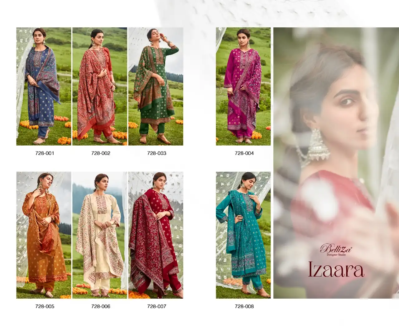 Belliza Designer Izaara Pashmina Wholesale Designer Winter Wear Salwar Suit Catalog — Wholesale Salwar Suits, Belliza Designer wholesale from Surat — view 9
