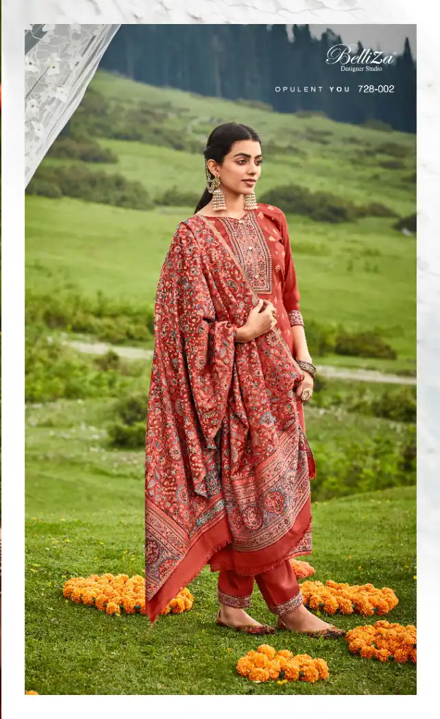 Belliza Designer Izaara Pashmina Wholesale Designer Winter Wear Salwar Suit Catalog — Wholesale Salwar Suits, Belliza Designer wholesale from Surat - Gallery Image 2