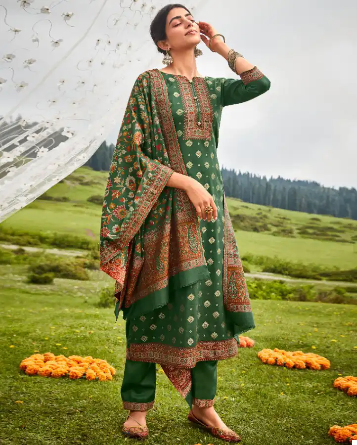 Belliza Designer Izaara Pashmina Wholesale Designer Winter Wear Salwar Suit Catalog — Wholesale Salwar Suits, Belliza Designer wholesale from Surat — view 1