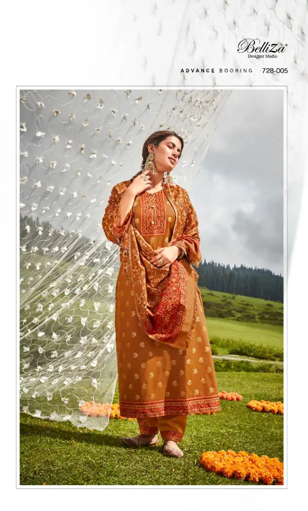 Belliza Designer Izaara Pashmina Wholesale Designer Winter Wear Salwar Suit Catalog — Wholesale Salwar Suits, Belliza Designer wholesale from Surat - Gallery Image 5