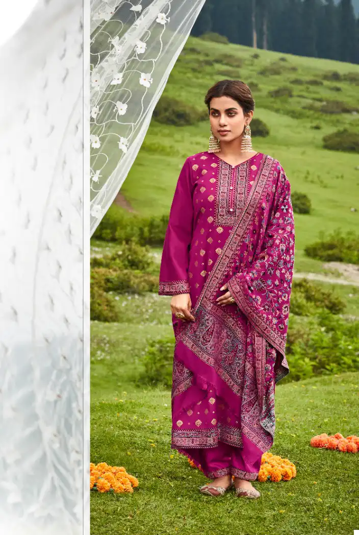 Belliza Designer Izaara Pashmina Wholesale Designer Winter Wear Salwar Suit Catalog — Wholesale Salwar Suits, Belliza Designer wholesale from Surat - Gallery Image 6