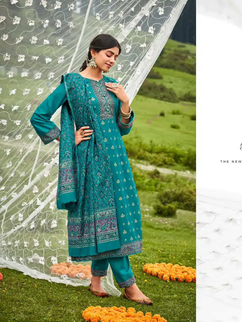 Belliza Designer Izaara Pashmina Wholesale Designer Winter Wear Salwar Suit Catalog — Wholesale Salwar Suits, Belliza Designer wholesale from Surat - Gallery Image 7