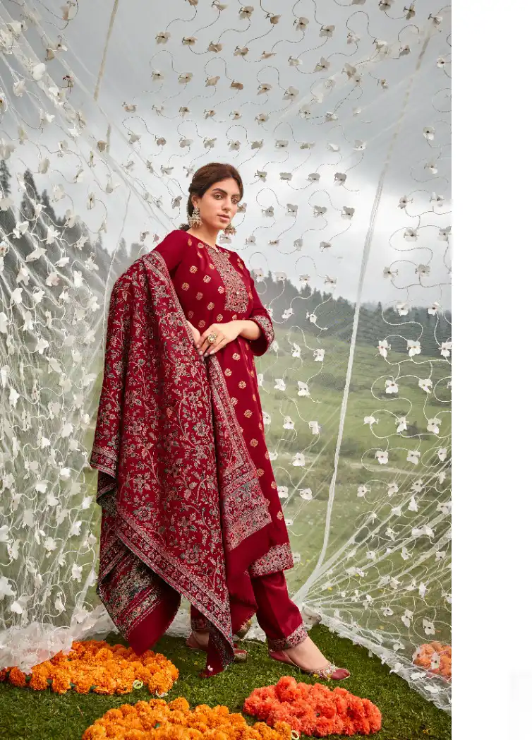 Belliza Designer Izaara Pashmina Wholesale Designer Winter Wear Salwar Suit Catalog — Wholesale Salwar Suits, Belliza Designer wholesale from Surat - Gallery Image 8