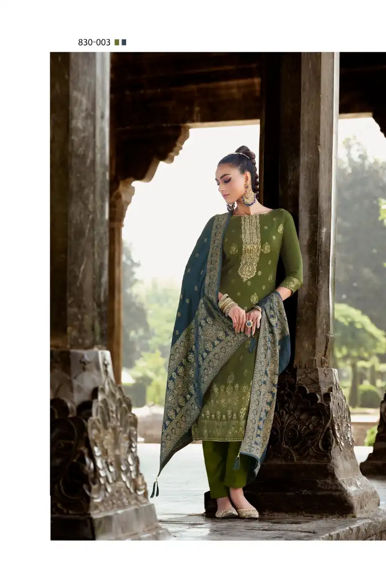 Belliza Izhaar Viscose Pashmina Jacquard Wholesale Winter Wear Salwar Suit Catalog - 6 Pcs Set — Wholesale Salwar Suits, Belliza Designer wholesale from Surat - Gallery Image 4